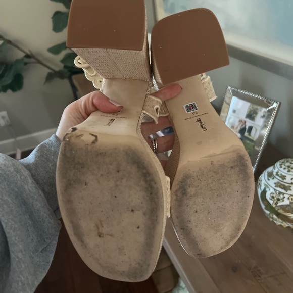 Larroude Dolly Sandal in natural rafia Size 7.5 - Picture 3 of 4